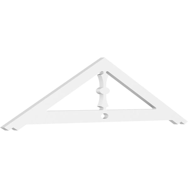 Ekena Millwork Pitch Artisan Architectural Grade PVC Gable Pediment, 48"W x 12"H x 1"P (6/12) GPP048X012X100ART - main